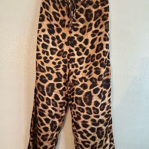JODIFL Leopard Print Wide Leg Pants